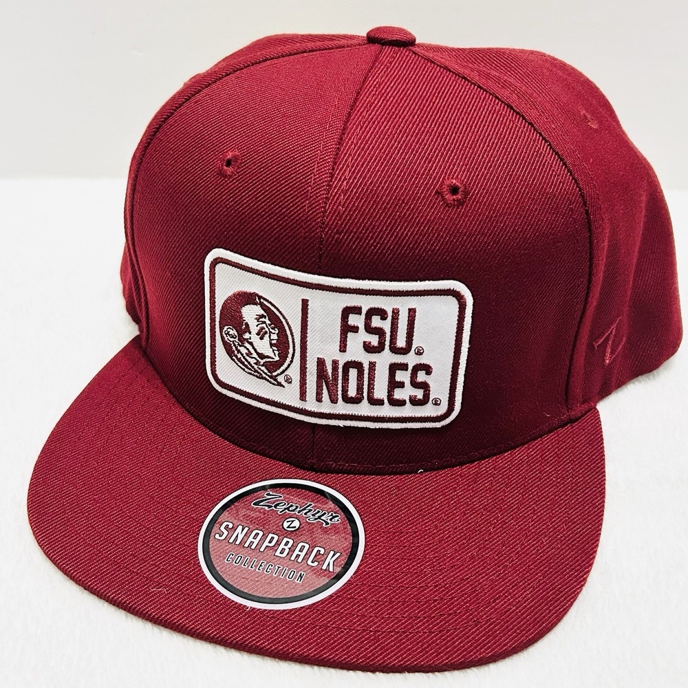 Zephyr Florida State Seminoles Noles Flat Hat Cap Snapback Adjustable Red NCAA